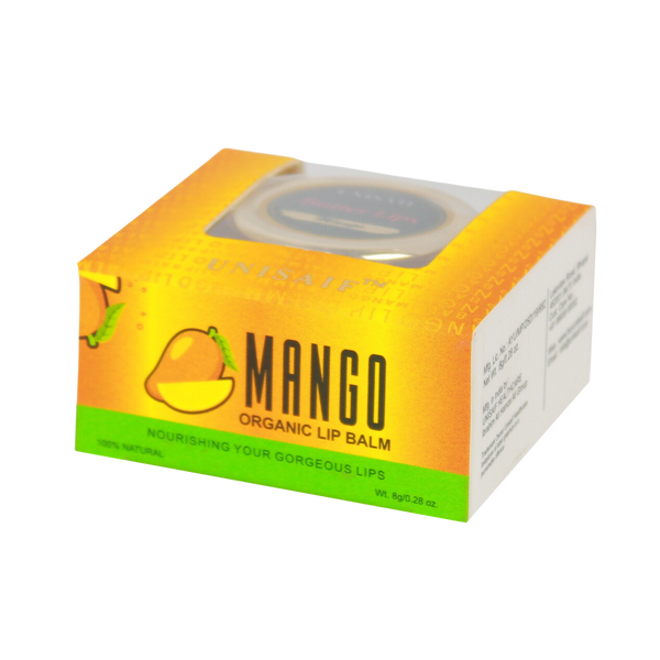 Mango Organic Butter Lip Balm (8g) Gorgeous Lips | 100% Natural | Mineral Oil Free