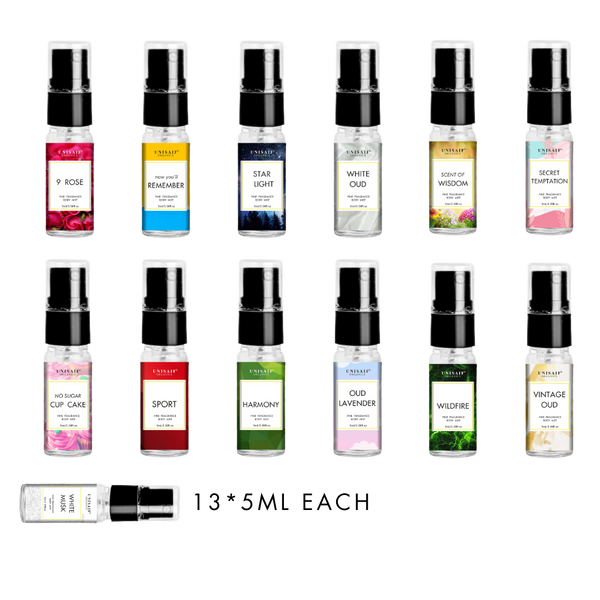 All Body Mist Trial Pack 13 X 5ml Each