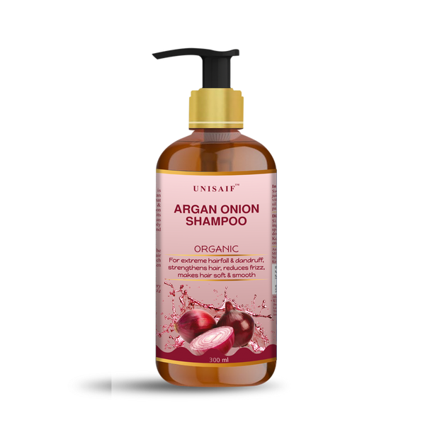 Argan Onion Organic Shampoo (300 ml) For Extreme Hairfall & Dandruff |SULPHATE FREE| PARABEN FREE