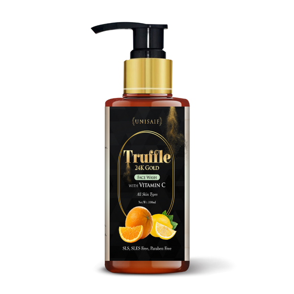 Truffle Vitamin C Organic Facewash (100ml) With 24K Gold | Tan Removal| Treats Even Skin Tone| Brightens Complexion