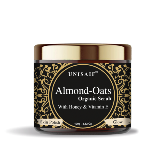 Almond-Oats Organic Scrub (100g) With Honey & Vitamin E| Skin Polish| Glow| Exfoliation