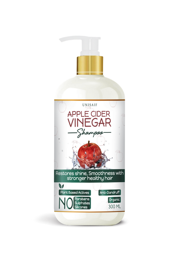 Apple Cider Vinegar Organic Shampoo (300ml) Anti-Dandruff |Smoothening | Silkyness| Natural Shine | NO SULPHATE NO PARABEN