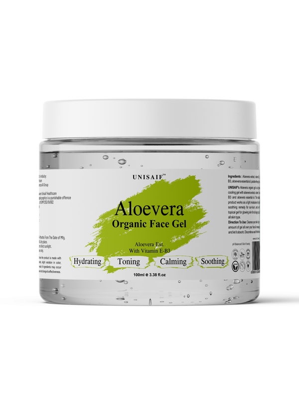 Aloevera Organic Facial Gel (100g) With Aloevera Extract |Hydrating| Acne Prevention| Calming| Soothing| NO PARABEN