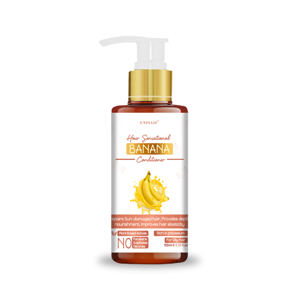 Banana Conditioner (100ml) Improves Shine & Texture | NO SULPHATE| NO PARABEN| NO SILICON